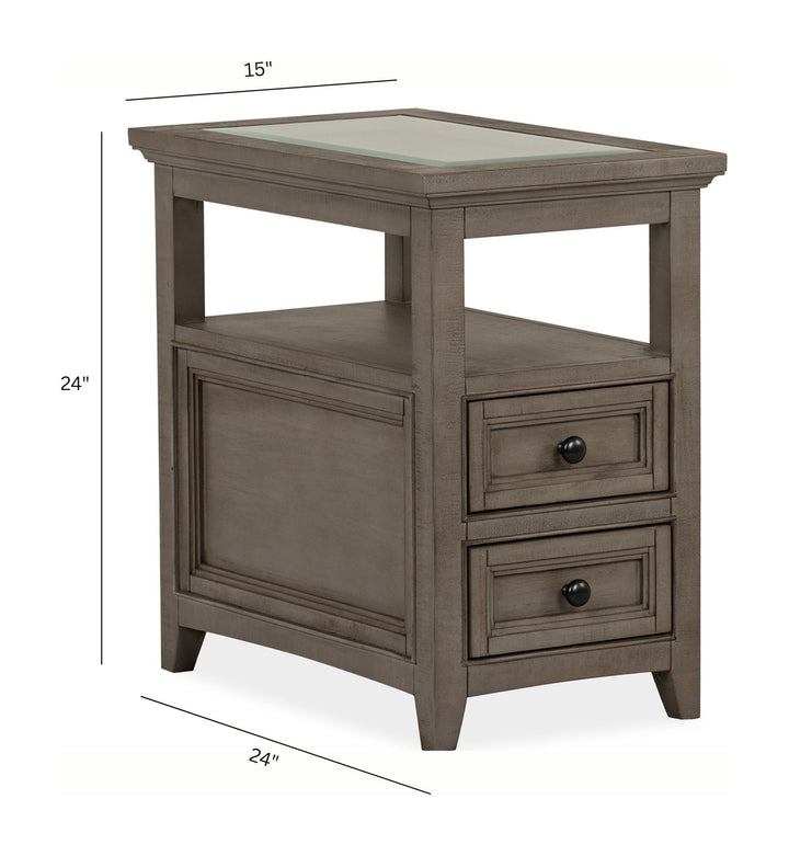 Paxton Place Dovetail Grey Chairside End Table - T4805-10