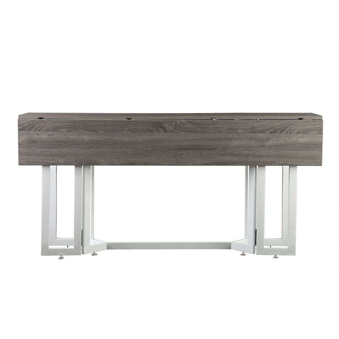 Holly & Martin Driness Drop Leaf Table - Gray w/ White - AmericanHomeFurniture