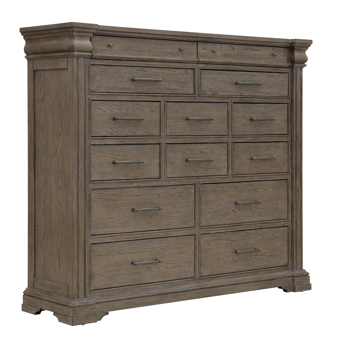 Madison Ridge Natural Bark 14 Drawer Master Chest - P413127