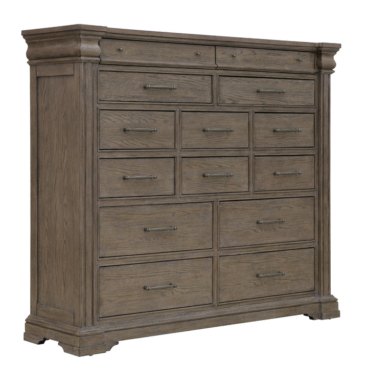 Madison Ridge Natural Bark 14 Drawer Master Chest - P413127