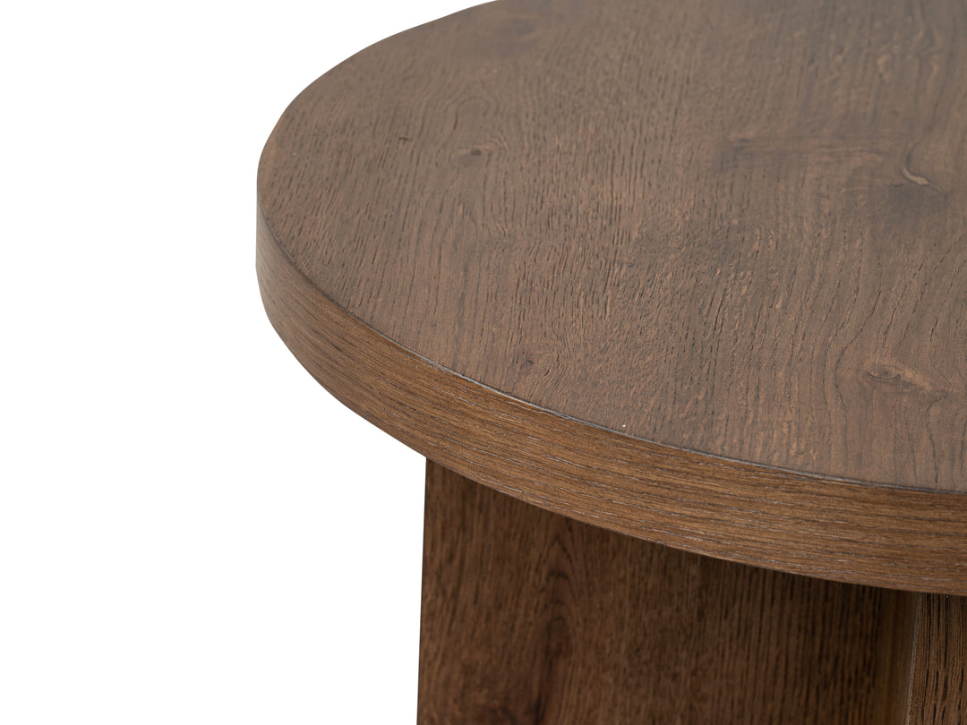 Oswald Brown Round End Table - T6576-05