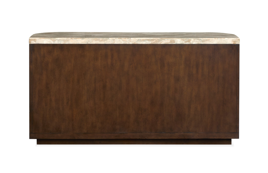 Mcpherson Burnt Umber Demilune Sofa Table - T6351-75