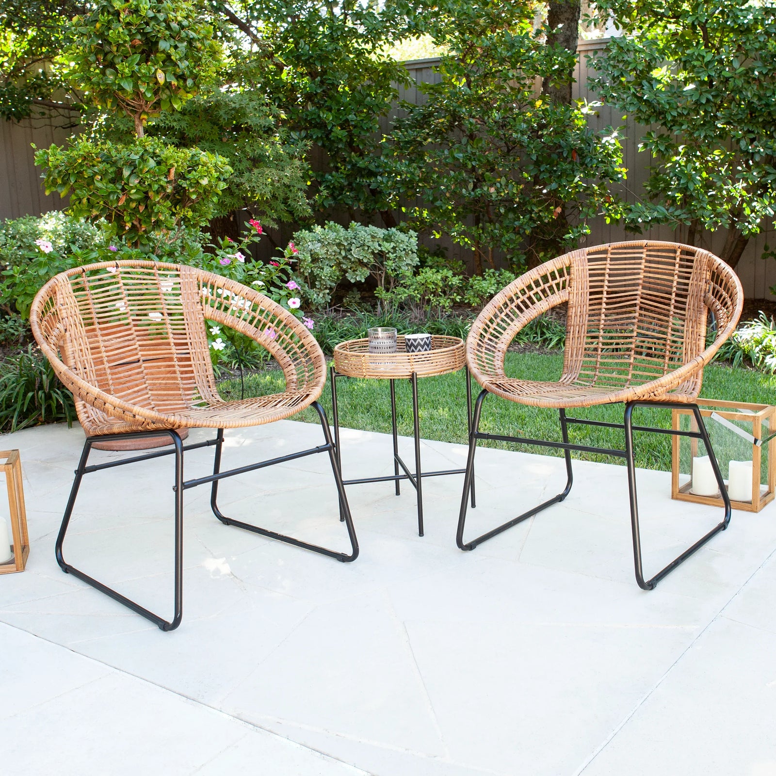 SEI Furniture Alandhra Indoor/Outdoor 3pc Bistro Set OUTDOOR DINING SETS
