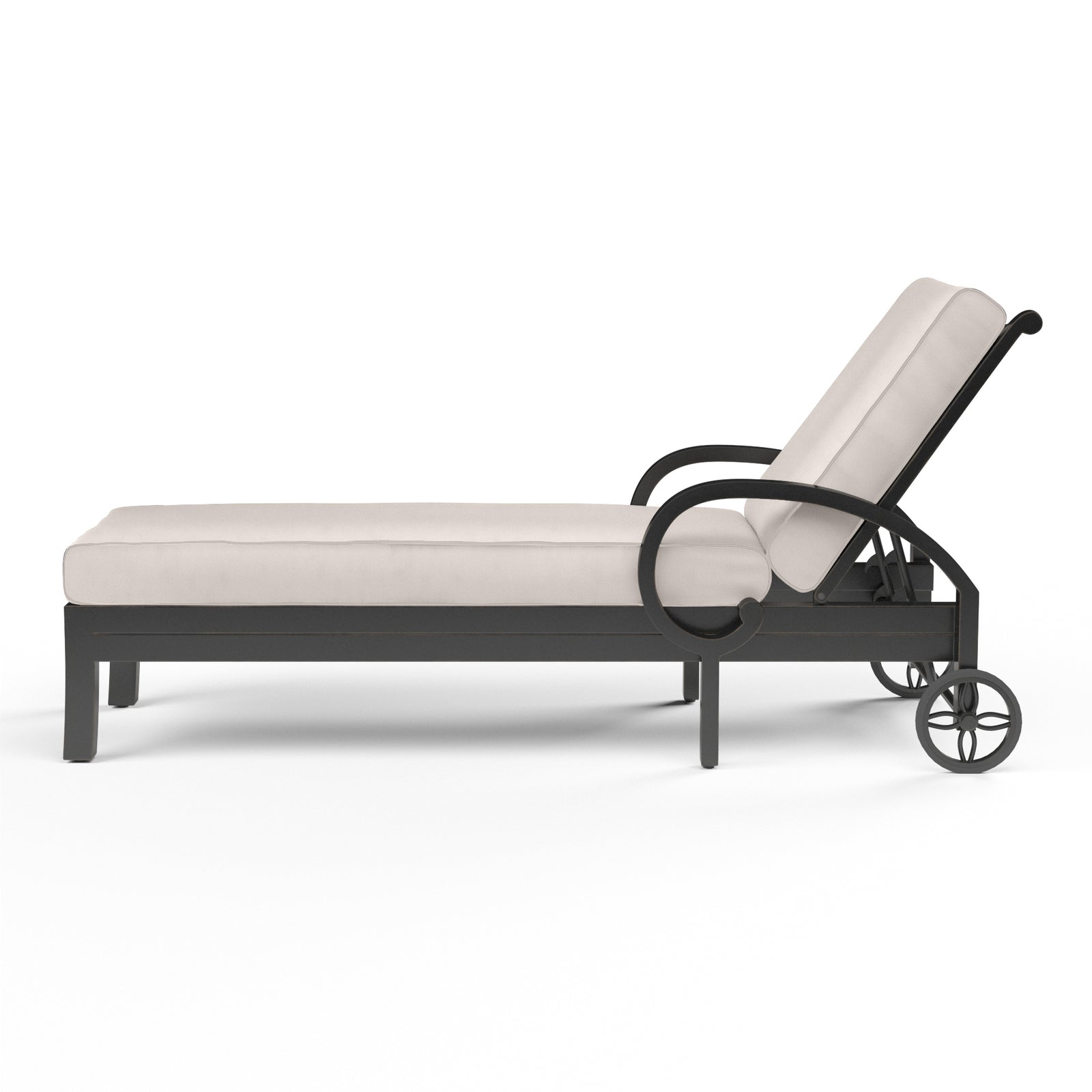 Monterey Chaise Lounge in Canvas Natural w/ Self Welt