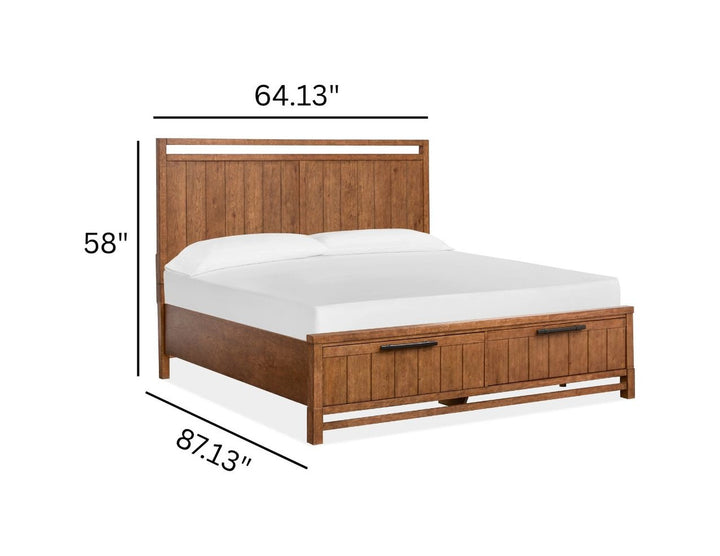 Conway Honey Wheat Queen Panel Storage Bed - B6422-54A