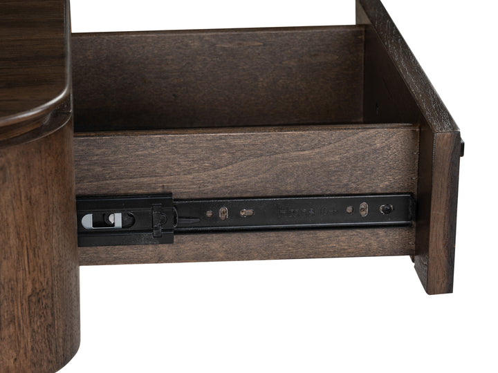 Hallie Milk Chocolate And Dark Chocolate Rectangular End Table - T6355-03