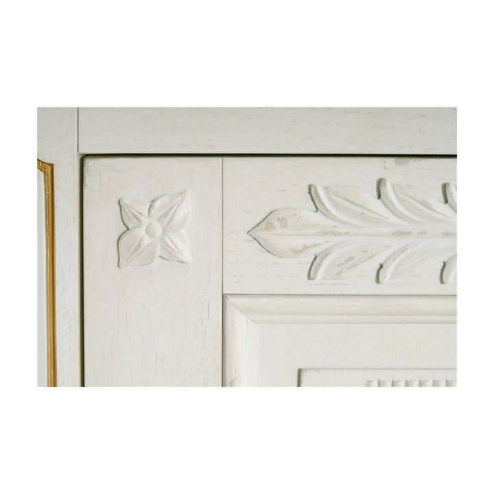 White Crepuscular Credenza - Jonathan Charles - AmericanHomeFurniture