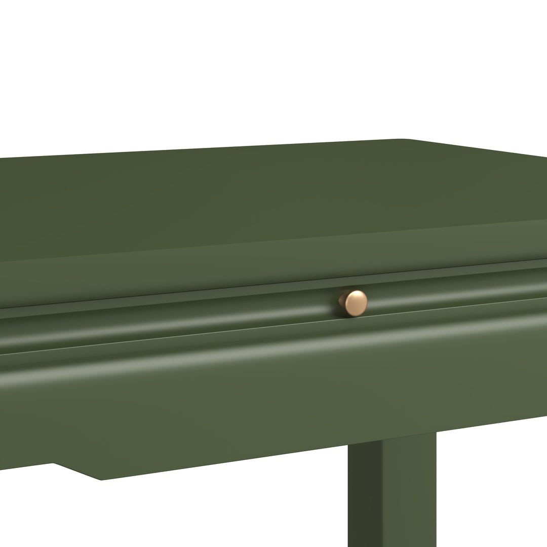 Eave Bedside Table-Darkened Sage