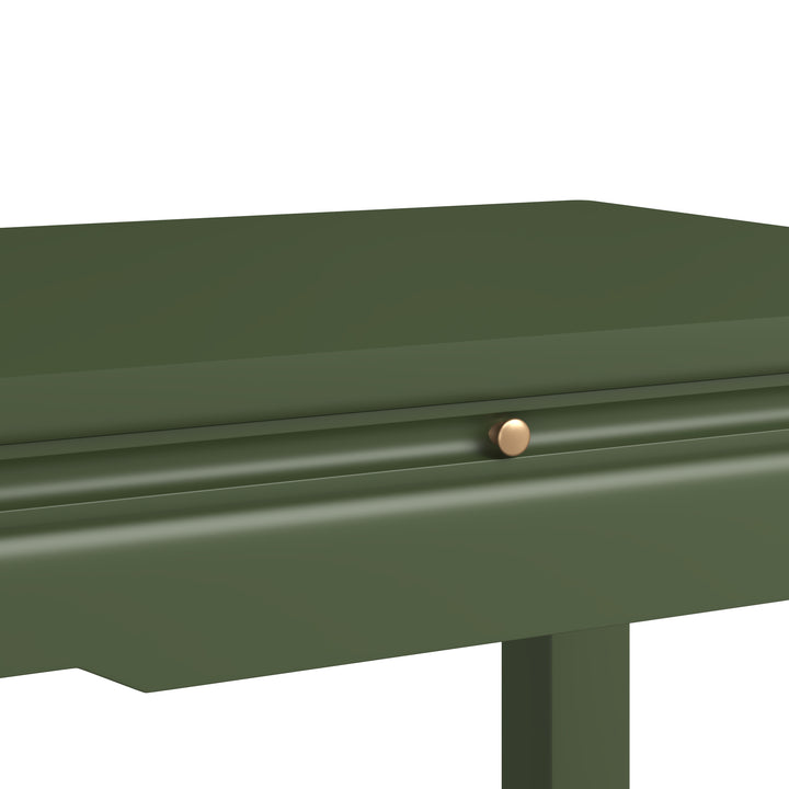 Eave Bedside Table-Darkened Sage