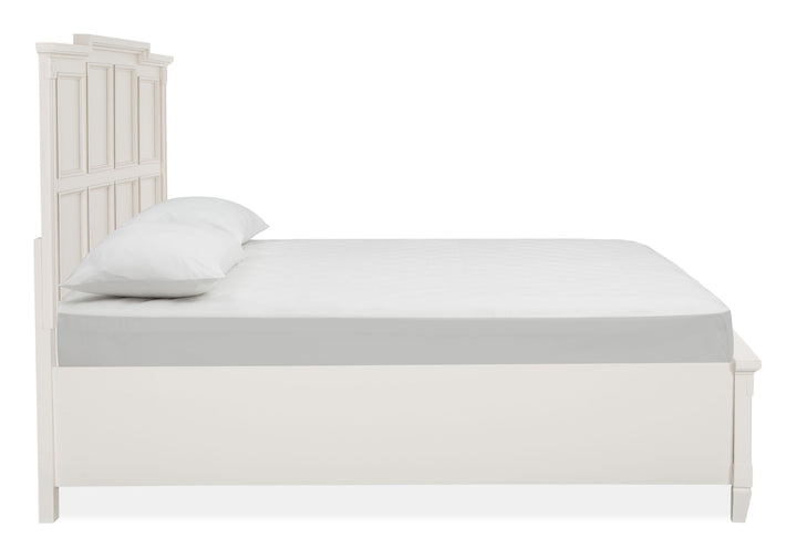 Willowbrook Egg Shell White Queen Panel Storage Bed - B5324-54A