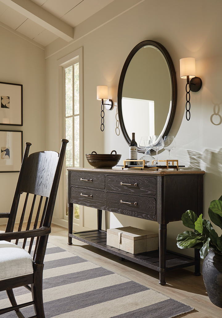 American Home Furniture | Hooker Furniture - Americana Oval Mirror - Molasses