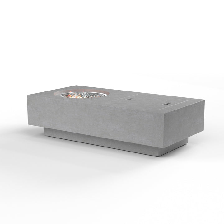 American Home Furniture | Sunset West - Gravelstone Rectangular Fire Table with Self Contained Tank