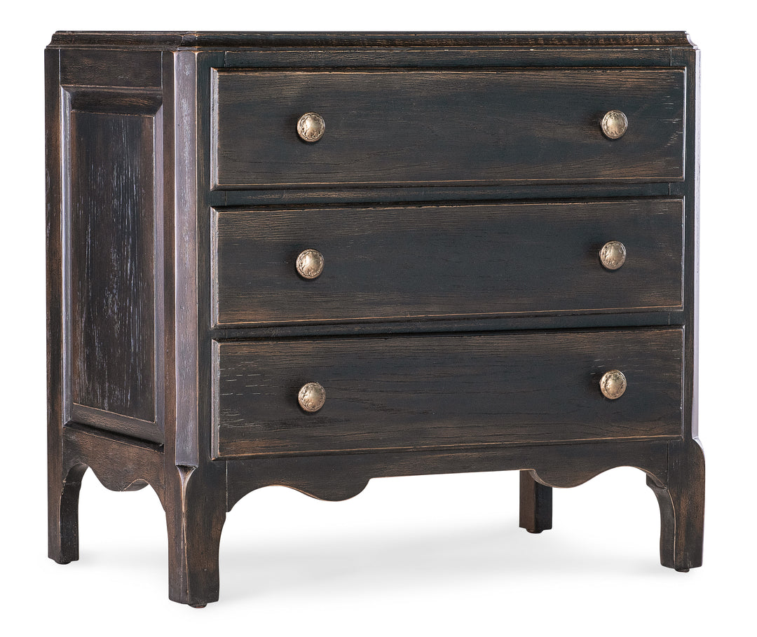 American Home Furniture | Hooker Furniture - Americana Three-Drawer Nightstand 1 - Molasses