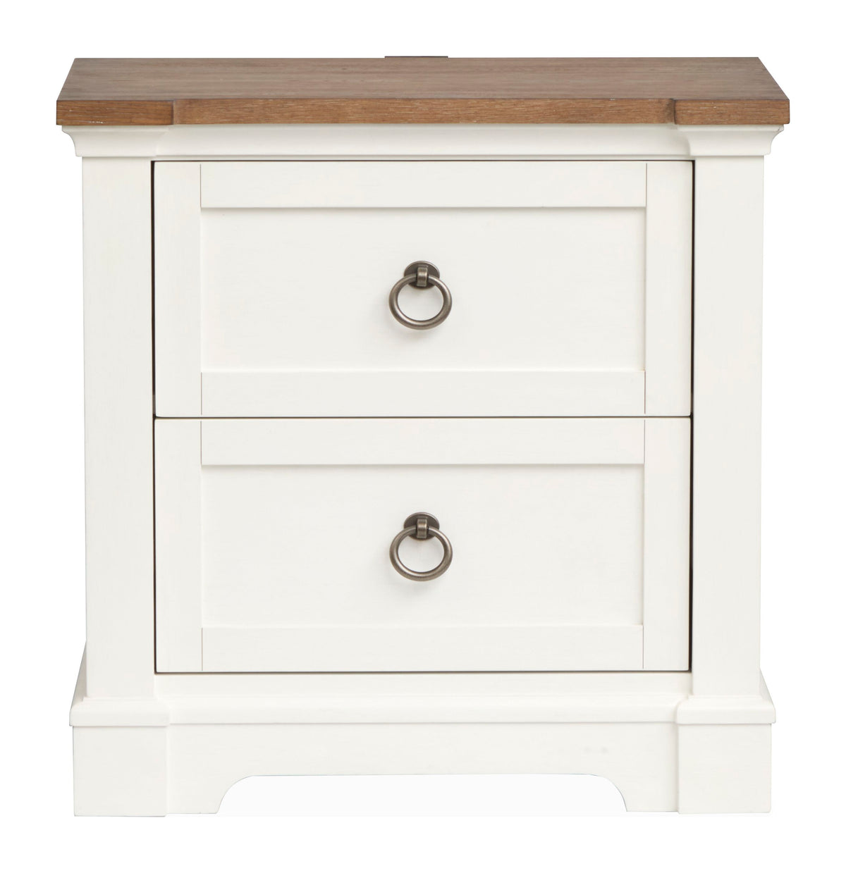 Kingston Whisper White And Cerused Nutmeg Drawer Nightstand - B6407-01