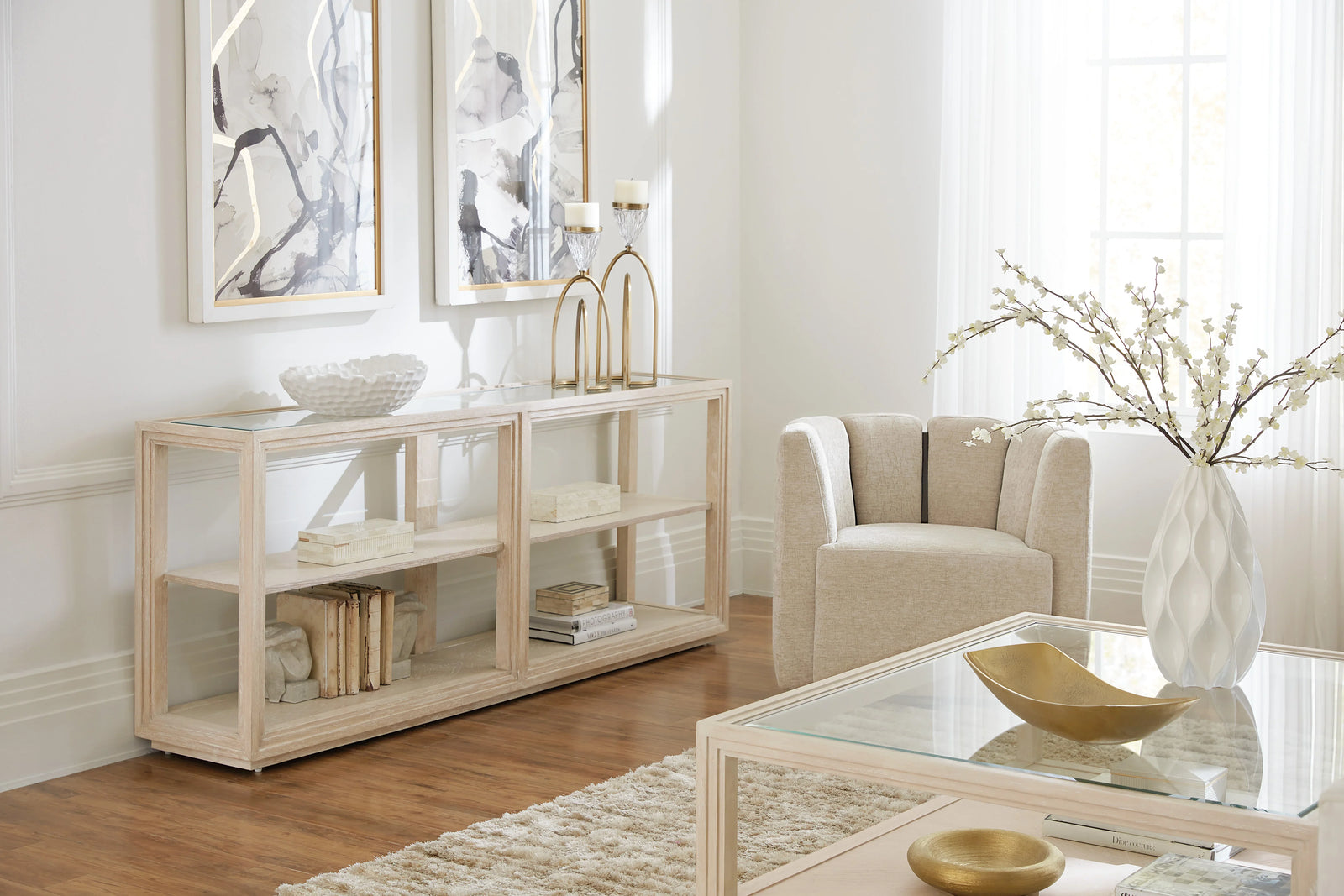 American Home Furniture Hooker Furniture Nouveau Chic Console Table