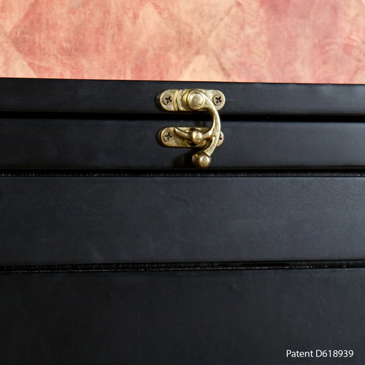 Minford Fold-Out Convertible Desk - Black - AmericanHomeFurniture