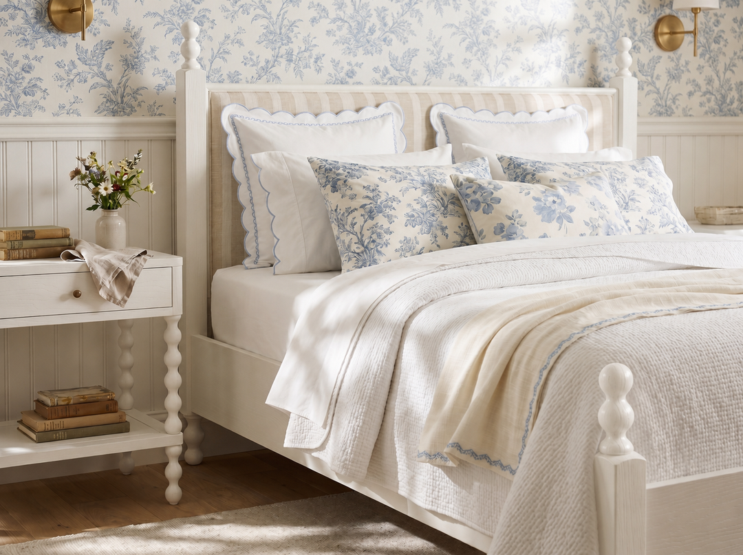 Haven KG Uph Finial Bed