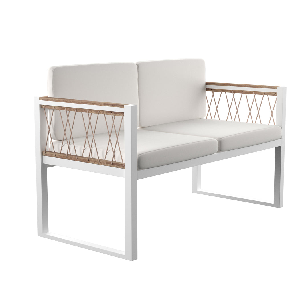 American Home Furniture | SEI Furniture - Wallmond Cushioned Outdoor Loveseat/Settee