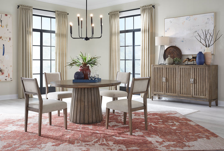 Kavanaugh Weathered Kona Brown Extendable Round Dining Table - D5612-24
