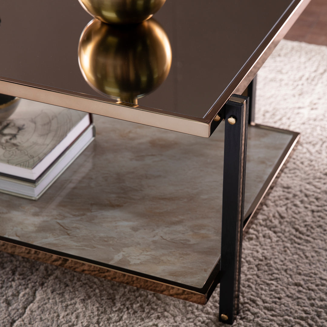 American Home Furniture | SEI Furniture - Thornsett Cocktail Table w/ Mirrored Top