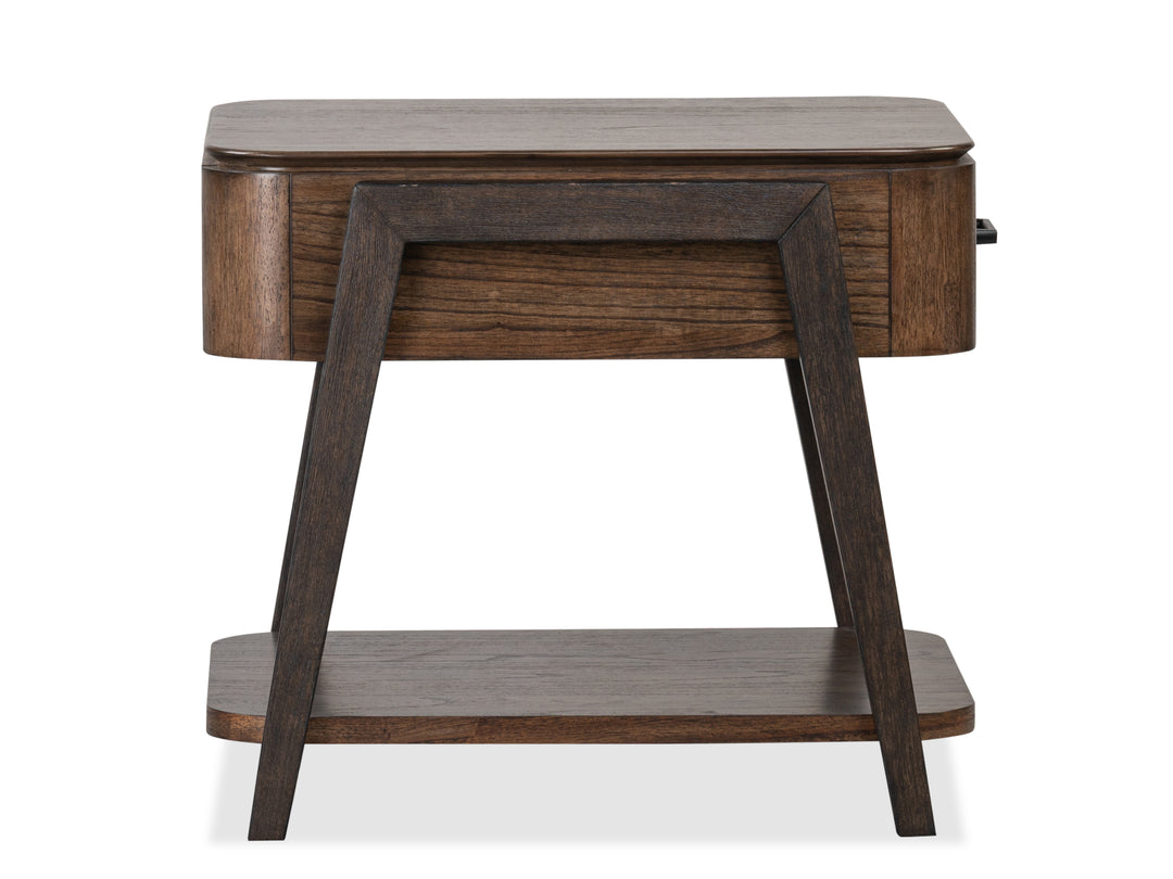 Hallie Milk Chocolate And Dark Chocolate Rectangular End Table - T6355-03