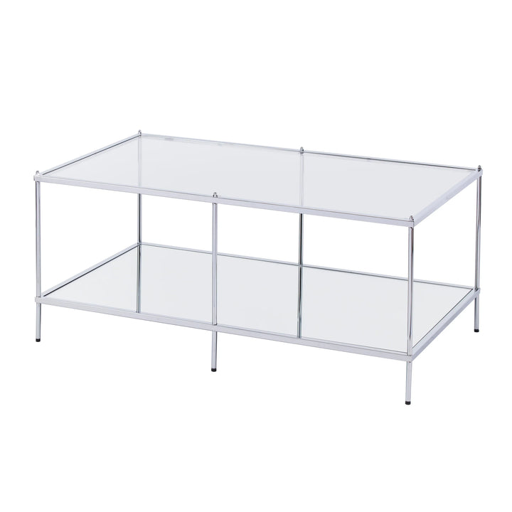 Knox Glam Mirrored Cocktail Table - Chrome - AmericanHomeFurniture