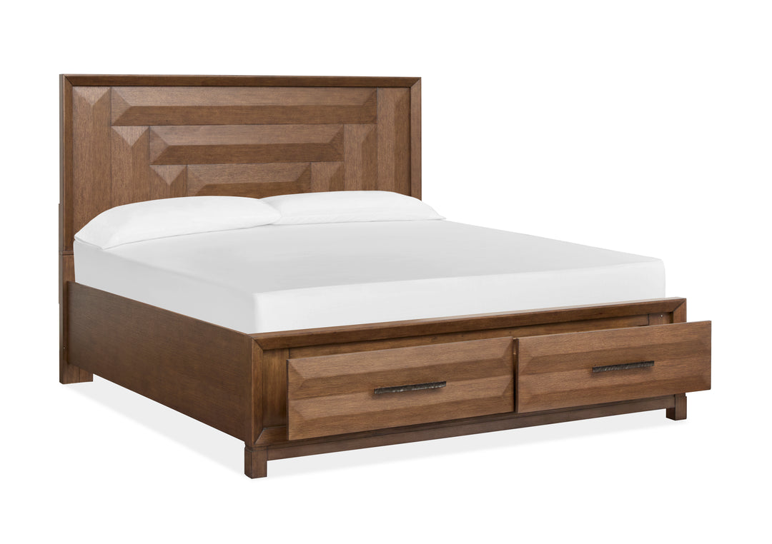 Callisto Bourbon Brown King Panel Storage Bed - B6396-64A