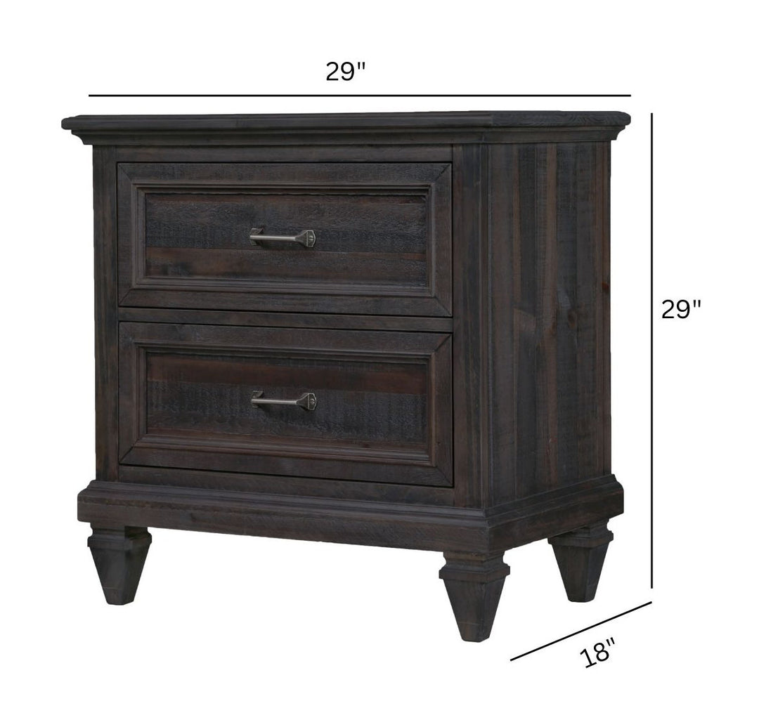 Calistoga Weathered Charcoal Drawer Nightstand - B2590-01
