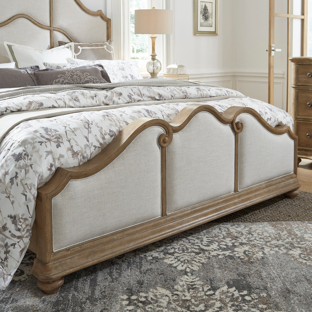 Weston Hills Flax Seed California King Upholstered Bed - P293-BR-K5