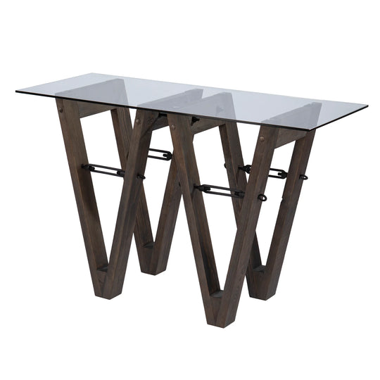 SEI Furniture Garrinston Reclaimed Wood Console Table CONSOLE TABLES