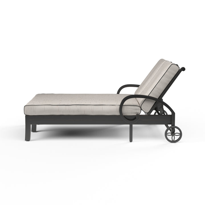 American Home Furniture | Sunset West - Monterey Double Chaise in Frequency Sand w/ Contrast Canvas Java Welt