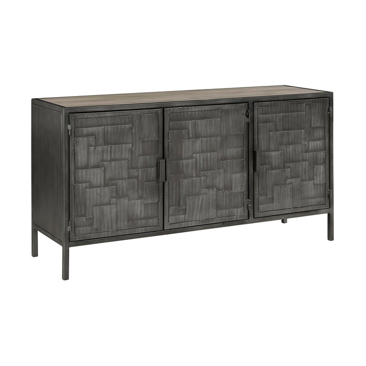 3-Door Metal Sideboard - AmericanHomeFurniture