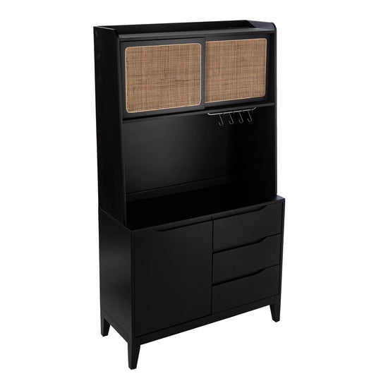 SEI Furniture Carondale Tall Buffet Cabinet w/ Storage SIDEBOARDS + CREDENZAS
