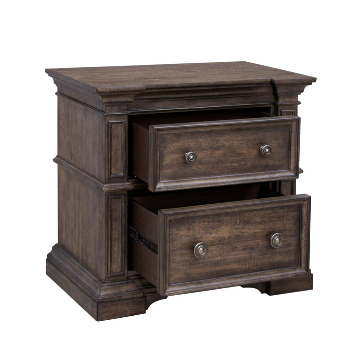 Woodbury Two Drawer Nightstand with USB - AmericanHomeFurniture