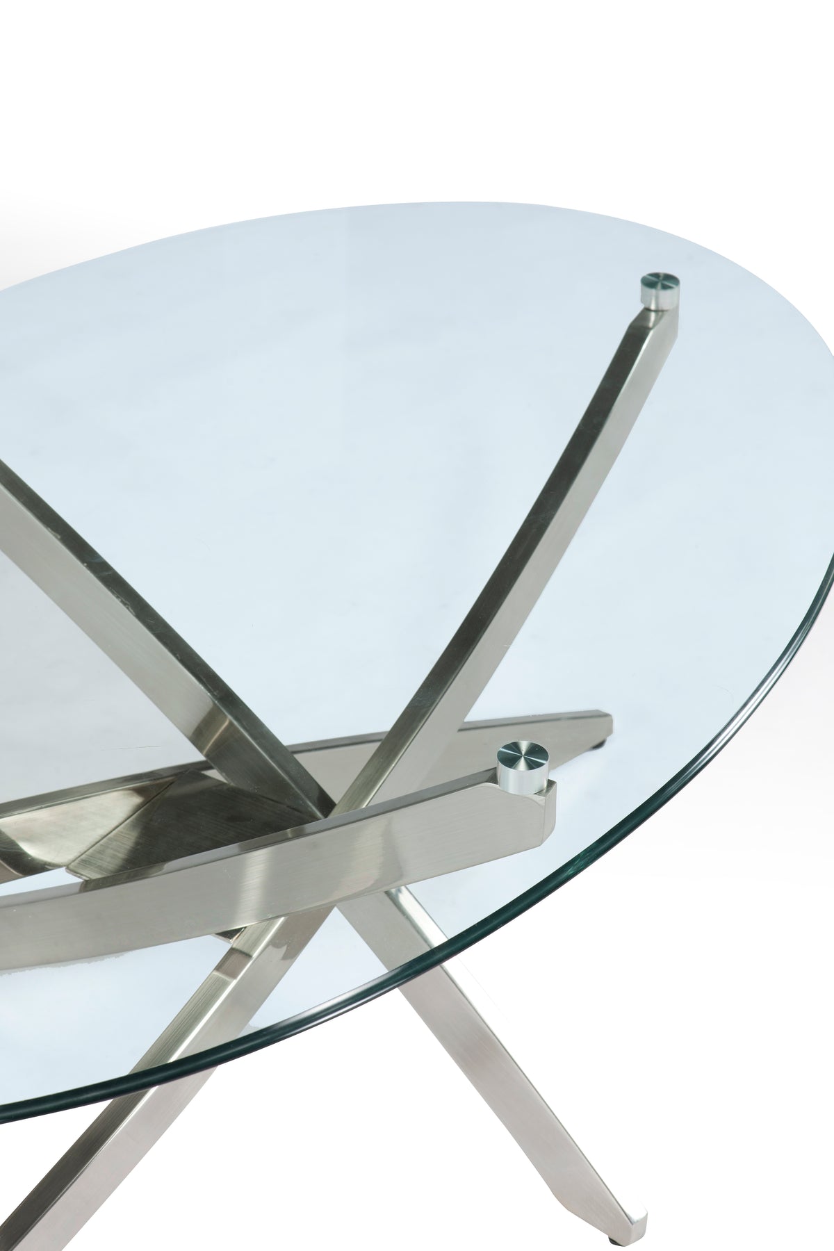 Zila Brushed Nickel Round End Table - T2050-05