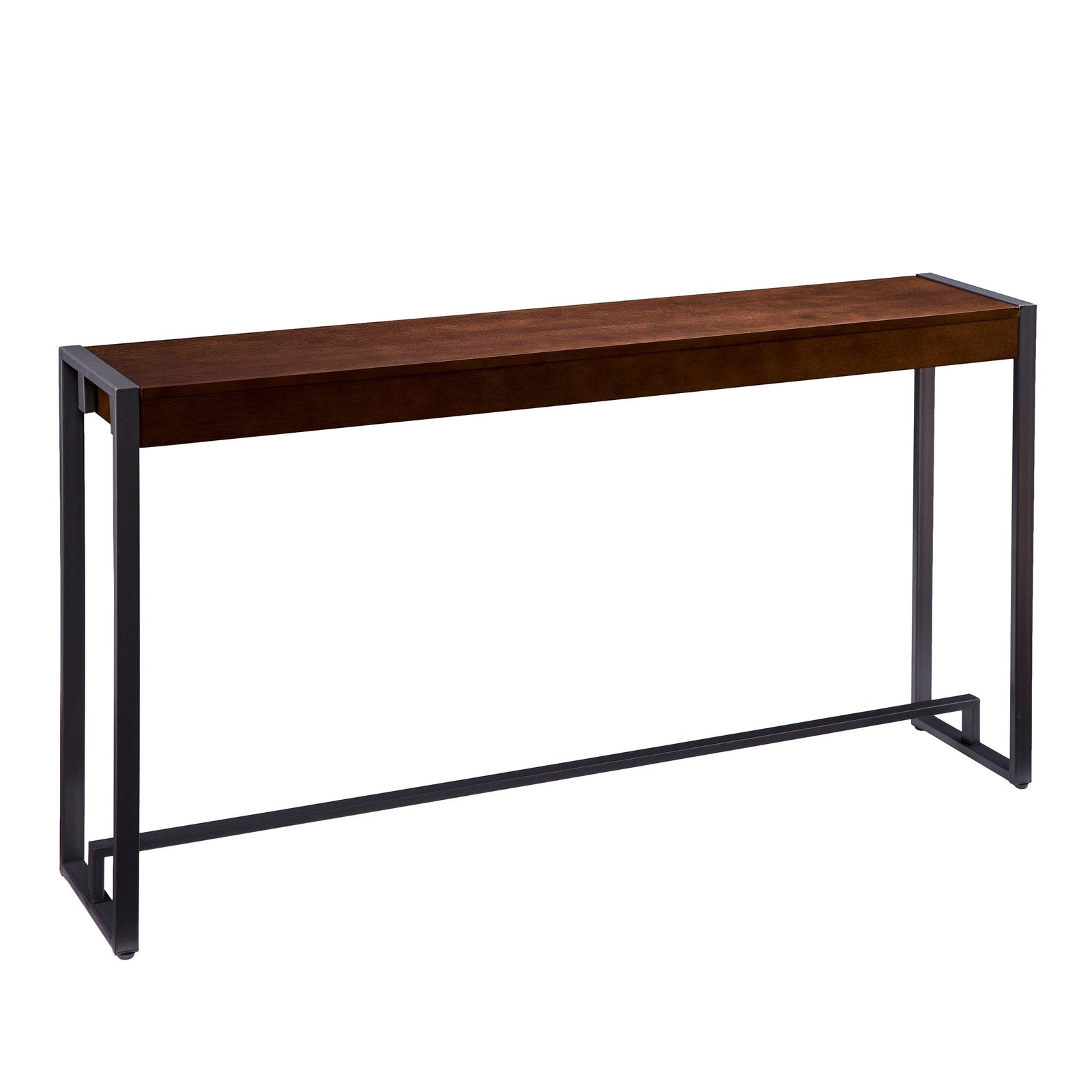 SEI Furniture Holly & Martin Macen Console - Dark Tobacco w/ Gunmetal CONSOLE TABLES