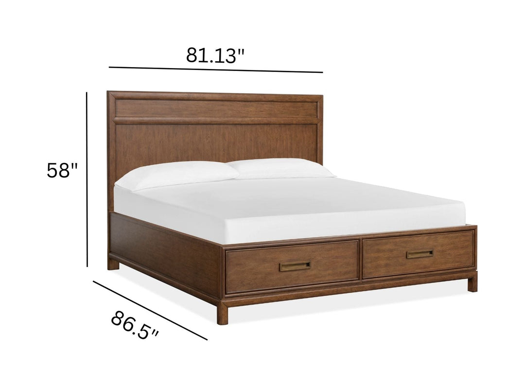 Ridgefield Russet Panel Storage Bed