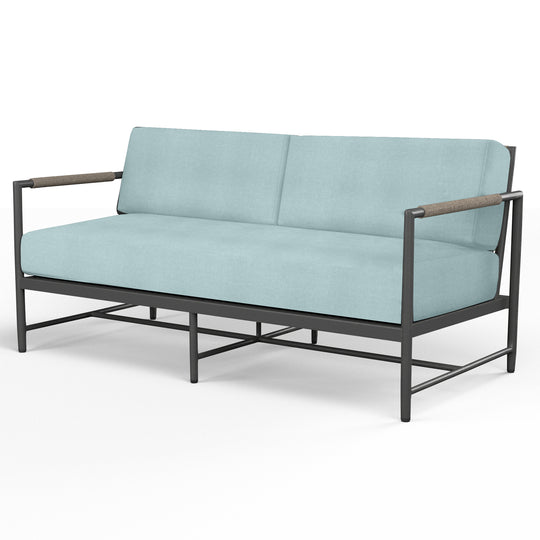 Pietra Loveseat in Dupione Celeste, No Welt