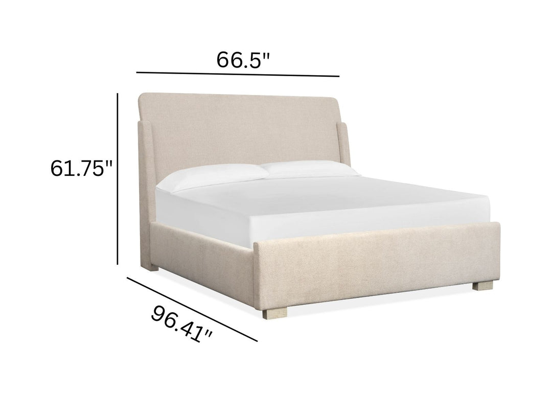 Lorelei Misty Cloud Queen Upholstered Sleigh Bed - B5893-52
