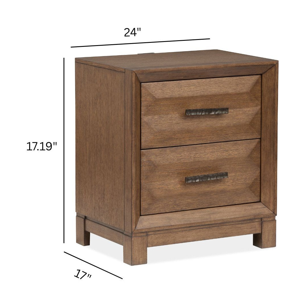 Callisto Bourbon Brown Drawer Nightstand - B6396-01