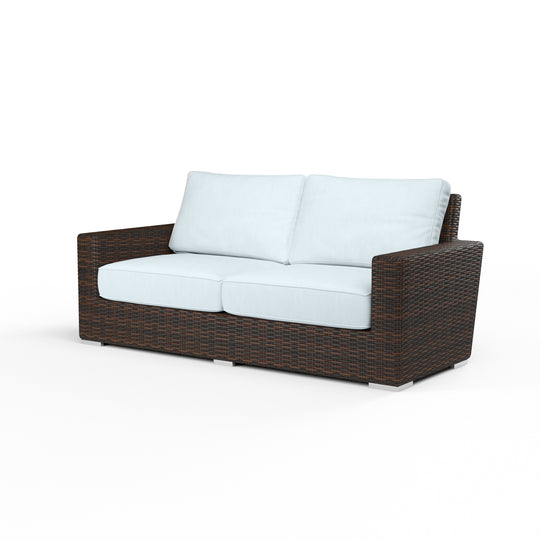 Montecito Loveseat in Canvas Skyline w/ Self Welt