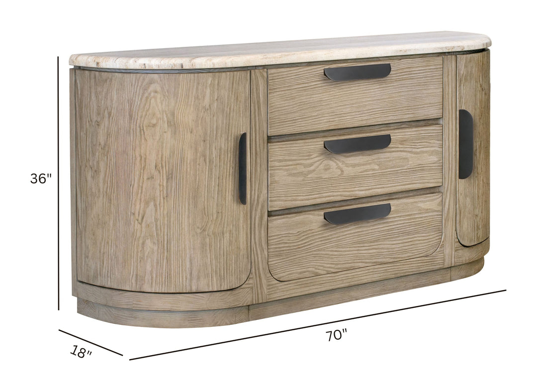 Braelyn Dorian Grey Stone Top Buffet - D5874-14