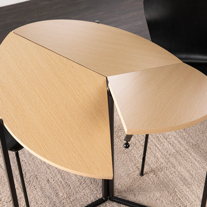 Ladston Round Folding Dining Table - AmericanHomeFurniture