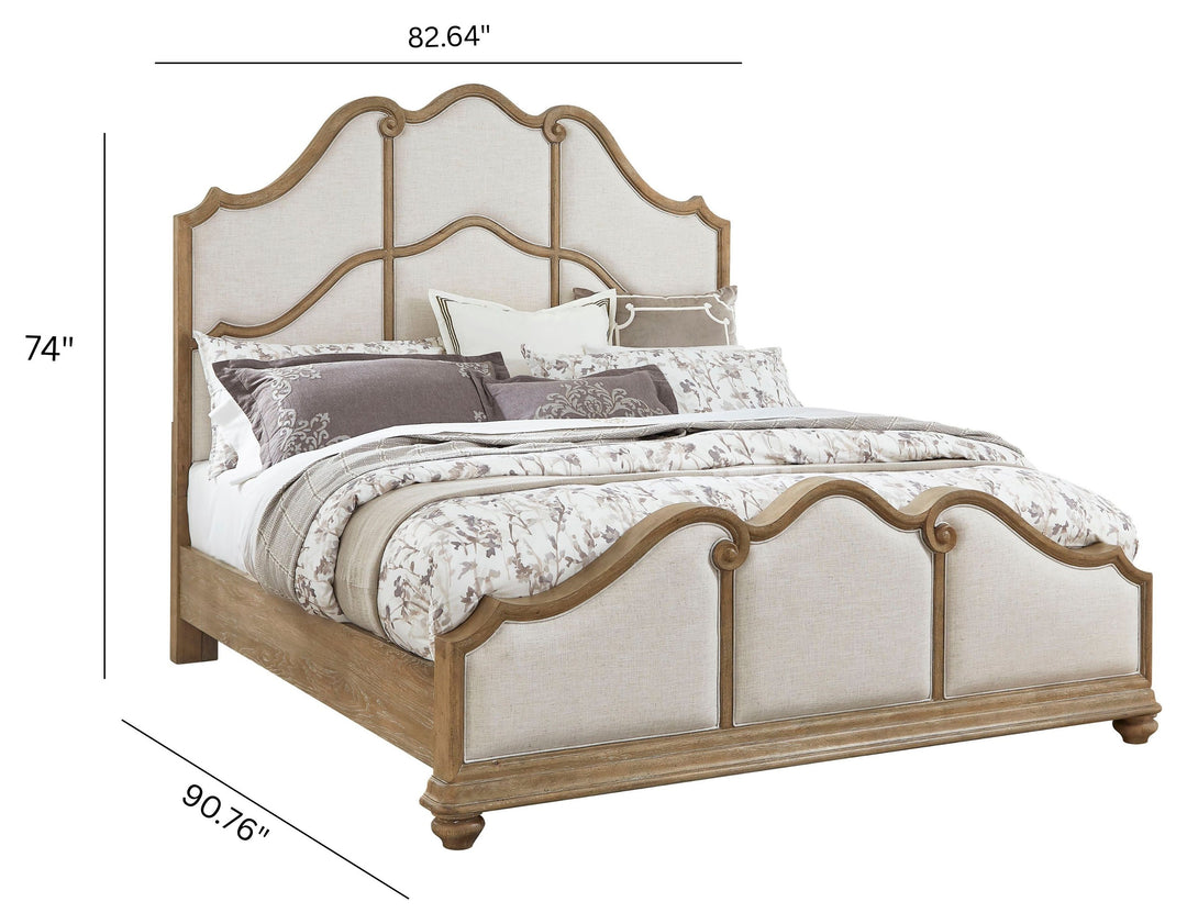 Weston Hills Flax Seed King Upholstered Bed - P293-BR-K3