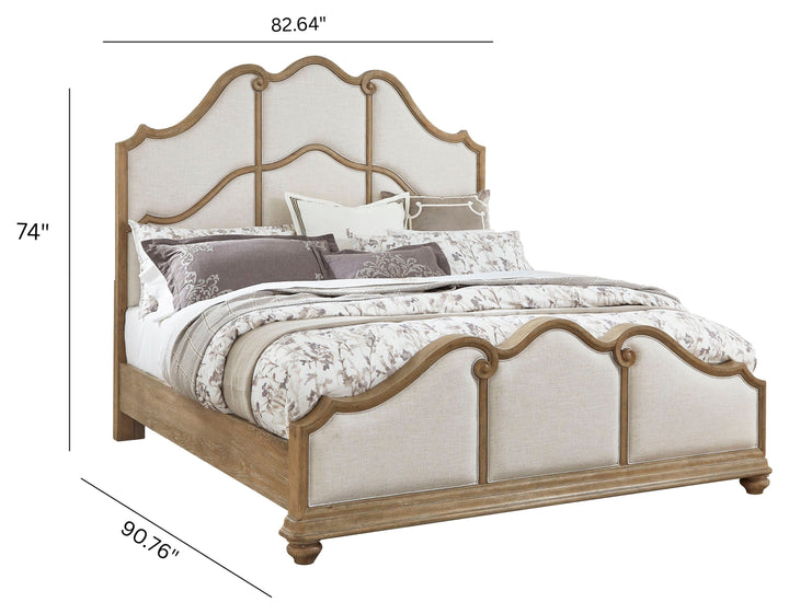 Weston Hills Flax Seed King Upholstered Bed - P293-BR-K3