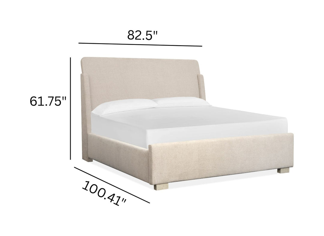 Lorelei Misty Cloud California King Upholstered Sleigh Bed - B5893-72