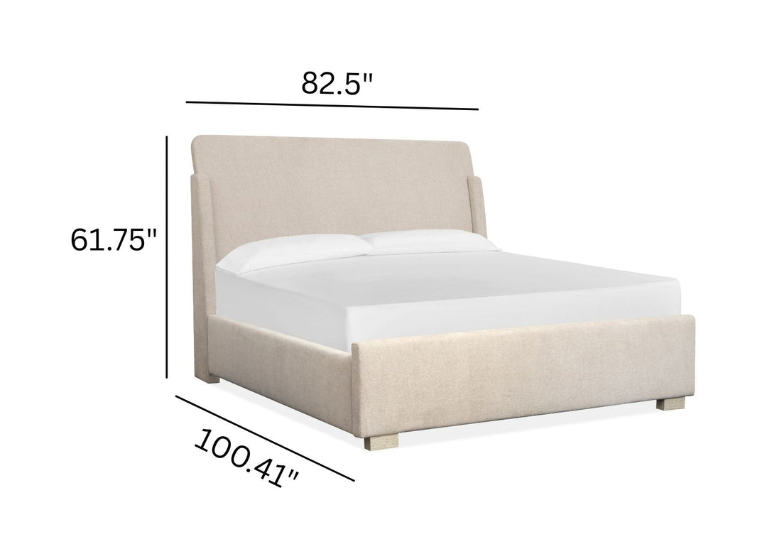 Lorelei Misty Cloud Upholstered Sleigh Bed