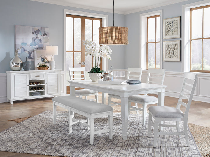 Charleston White Dove White Extendable Rectangular Dining Table - D5611-20WH