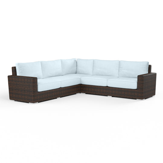 Montecito Sectional in Canvas Skyline w/ Self Welt