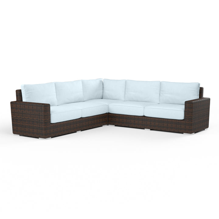 Montecito Sectional in Canvas Skyline w/ Self Welt